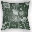 Dark Green Chinoiserie Floral Square Throw Pillow Set