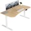 ErgoFlex 63'' Light Wood & White Electric Adjustable Standing Desk