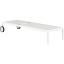 Nizuc Contemporary White Aluminum Mesh Outdoor Chaise Lounge