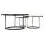 Black and Silver Round Metal Coffee Table with Storage