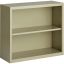 Adjustable Putty 2-Shelf Steel Bookcase with Durable Powder-Coat