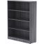 Weathered Charcoal Contemporary Laminate Bookcase with Adjustable Shelves
