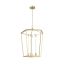 Delphine Modern Brass Globe LED Chandelier - Indoor/Outdoor