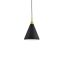 Dorothy Black and Gold Conical Aluminum Pendant, 14" H x 10" W