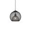 Sleek Black Aluminum Globe Pendant Light with Mesh Shade