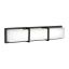 Watford 25'' Black LED Bath Bar with Frosted Glass