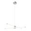 Akari Sleek Minimalist 35.5" LED Linear Chandelier in Brushed Nickel