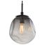 Matte Black and Smoke Glass Single Pendant Light