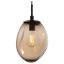 Meteo Mini Pendant in Matte Black with Artisan Blown Glass