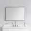 Medium Rectangular Brushed Gold Stainless Steel Bathroom Vanity Mirror