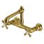 English Country Brushed Brass Wall Mounted Bathroom Faucet