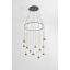 Champagne Gold Paopao 12-Light LED Cluster Pendant with Mouth-Blown Glass