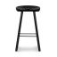 Contemporary Matte Black Solid Wood & Iron Bar Stool