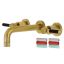 Kaiser Brushed Brass 2-Handle Modern Wall Mount Bathroom Faucet