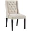 Elegant Beige Parsons Upholstered Side Chair with Button Tufting
