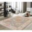 Elegant Taupe Floral Hand-Knotted Wool Rectangular Rug