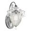 Polished Silver Heritage Crystal 1-Light Wall Sconce