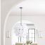 White 24" Sputnik Chandelier with 9 Lights