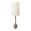 Elegant Light Bronze Bulb Vase Table Lamp with Silk Shade