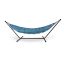 Headdemocks Deluxe Jeans Light Blue Polyester Hammock with Metal Stand