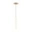 Orbet Natural Brass 5-Light LED Globe Pendant with Milk Glass Orbs