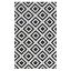 Alika Modern Diamond Trellis 5' x 8' Black and White Area Rug