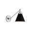 Wellfleet 8.75'' Dimmable Swing Arm Sconce in Black and Silver