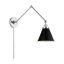 Wellfleet Midnight Black and Polished Nickel Dimmable Wall Sconce