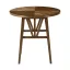 Dusk Oak Round Geometric Pattern Side Table