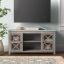 Modern Farmhouse 47'' Gray Oak TV Stand with Fireplace Cabinet