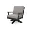 Braxton 32" Black and Grey Recycled Plastic Swivel Chair