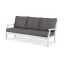 Sand Frame Ash Charcoal Cushion Three-Seat Outdoor Sofa