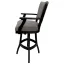 Mojave Gray and Black 26" Swivel Counter Stool with Solid Wood Frame