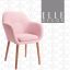 French Blush Mid-Century Modern Accent Chair with Tapered Legs