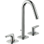 Elegante 10'' Brushed Nickel Modern Widespread Bathroom Faucet