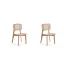 Versailles Natural Cane and Ash Wood Ergonomic Side Chair