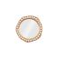 Pearl Beaded Gold Leaf Round Mirror 36"