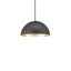 Yolo Black Gold Leaf 1-Light LED Pendant with Opal Glass