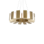 Aged Brass 12-Light LED Drum Chandelier with Sanded Acrylic Diffuser