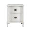 Eloise White Oak 2-Drawer Nightstand with Iron Ring Handles