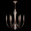 Trevi Elegance 6-Light Bronze Crystal Chandelier with Champagne Gold Undertones