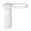 Hoop Mobile Cordless Outdoor LED Lamp in Hammered White Aluminum