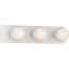 White Satin Chrome 3-Light Metal Bath Bar