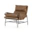 Palermo Drift Top Grain Leather Accent Chair in Brown