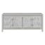 Elation Contemporary White and Gray Media Console with Cabinet