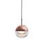 Copper Glass LED Globe Pendant Light Set