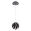 Carillion Mini Globe Black LED Pendant with White Silicone Diffuser