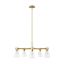 Moritz 34" Brass Five-Light Chandelier