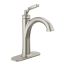 Modern Stainless Steel Single Hole Bathroom Faucet with Drain Assembly