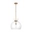 Londyn 28" Clear Glass and Brass Pendant Light